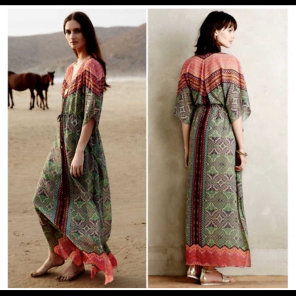 Anthropologie Vanessa Virginia Kaftan maxi dress
